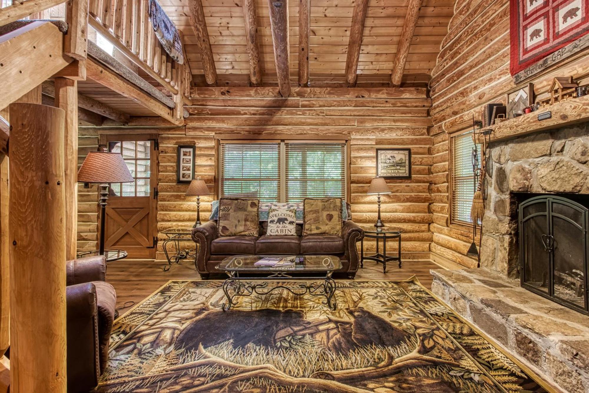 Very Private, Real Log Cabin With Hot Tub! Севьервилл Экстерьер фото